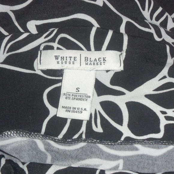 White House Black Market Small Skirt Floral Print Stretch Knit Washable - Picture 4 of 6